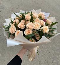Букет Кремовые розы Латте в Спасске-Рязанском